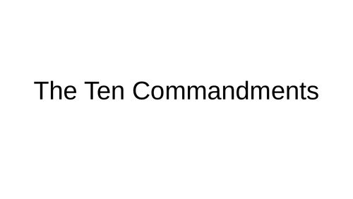 The Ten Commandments