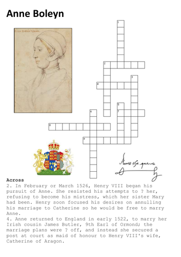 Anne Boleyn Crossword