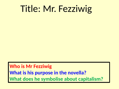 Fezziwig - A Christmas Carol