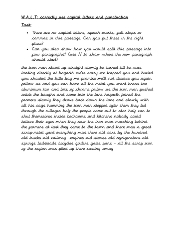 The Iron Man SPaG Work