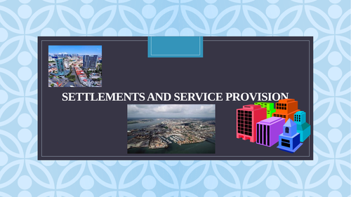 Settlement and Service  Provision