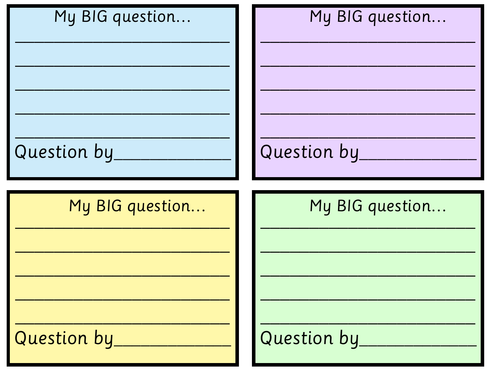 Vocab builders & Big Q cards