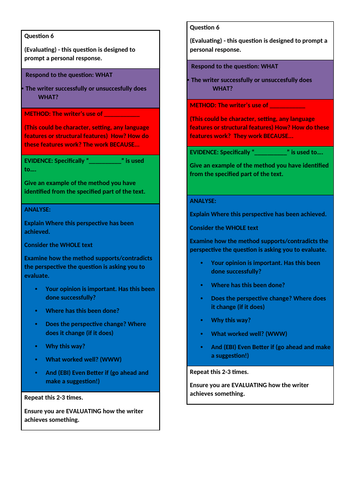 Edexcel Evaluate Structure Strip Question 6