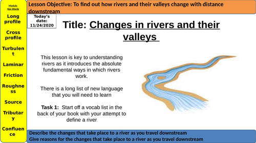 FREE 11 Lessons - AQA GCSE UK physical Landscapes Rivers Whole Unit