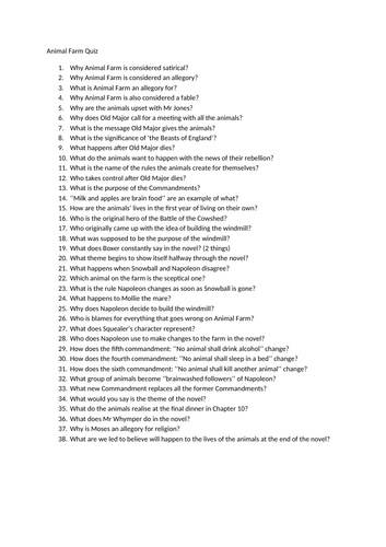 animal-farm-40-question-quiz-printable-teaching-resources