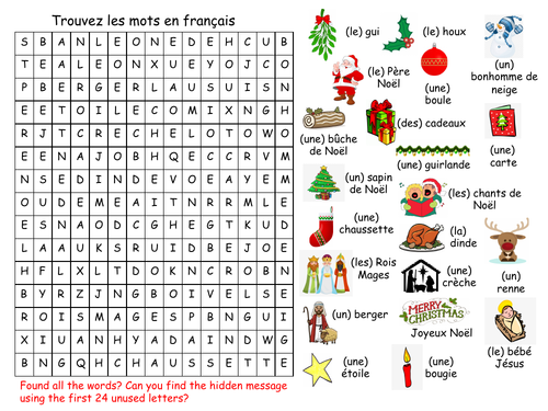 Bumper French Christmas Wordsearch