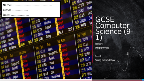 CS33: String Manipulation (Workbook)