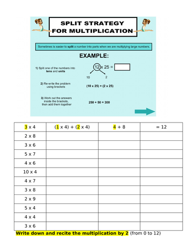 Revise multiplication by 2, 3, 4, 5 and introducion of 8