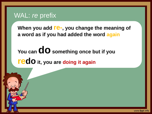 Adding the prefix re- (Y3)