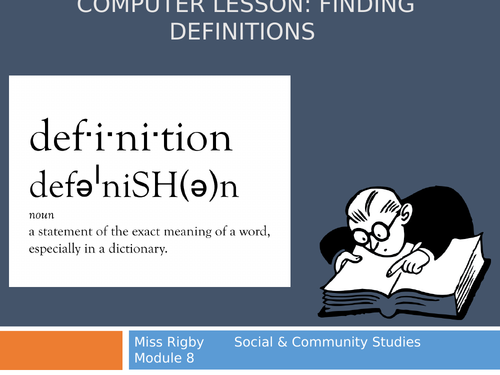 Social and Community Studies - Science and Technology (eSafety) unit - Defining key terms