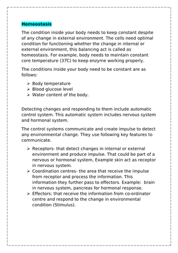 Homeostasis essay questions picture