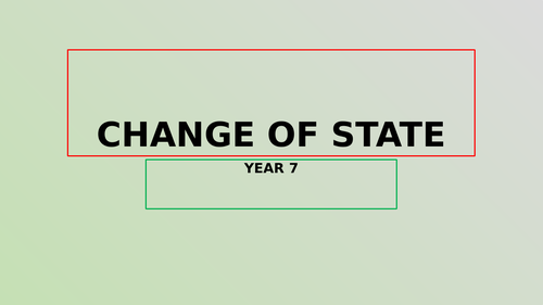 Changes of States KS3 Year 7