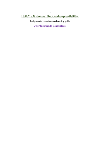 NCFE Skills for business Level 3 - Unit 1 Task Booklet