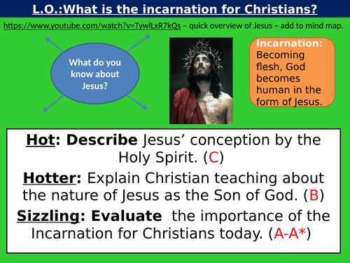 WJEC GCSE RE - The Incarnation - Unit One Christianity Beliefs and Teachings
