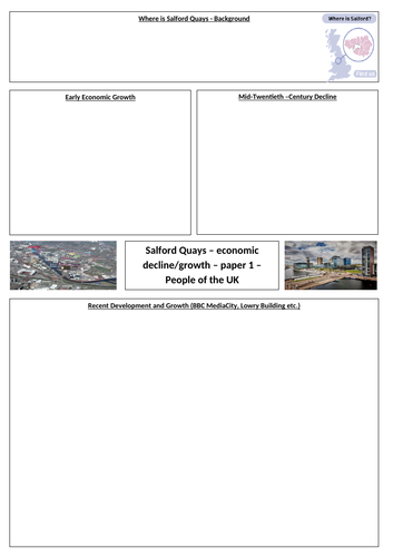 Salford Quays Revision Sheet OCR A