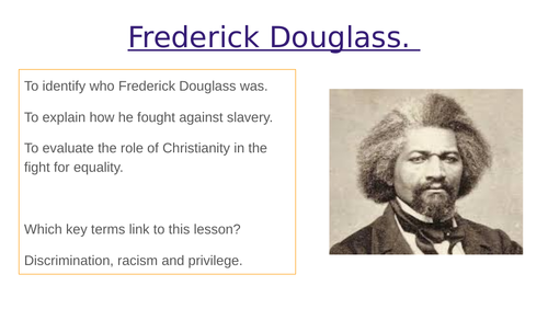 Frederick Douglass lesson KS3