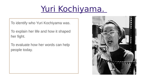 Yuri Kochiyama lesson KS3
