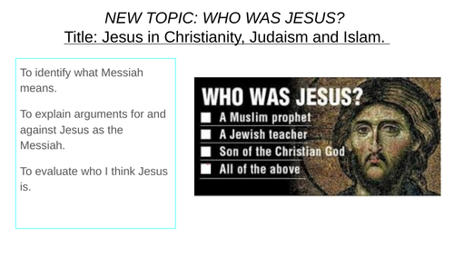 Jesus in Abrahamic religions KS3