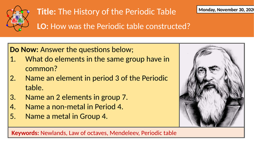 History of the Periodic table