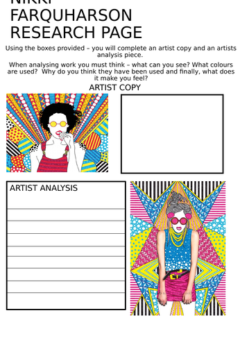 Year 7 Pattern project & Nikki Farquharson