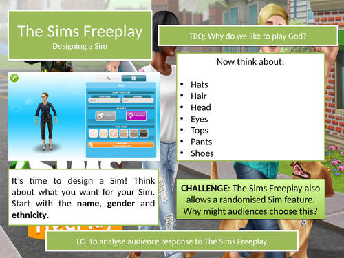 The Sims Freeplay AQA Media Studies A2