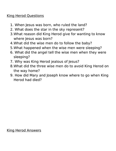 Christmas Story - King Herod  - Nativity story