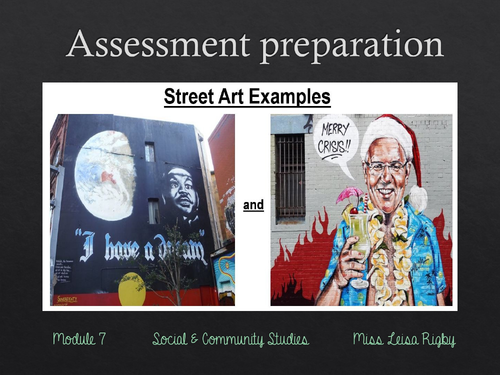Social and Community Studies - Arts & Community - Assessment preparation - street art task stimulus