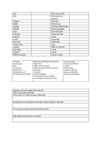 Spanish using the internet