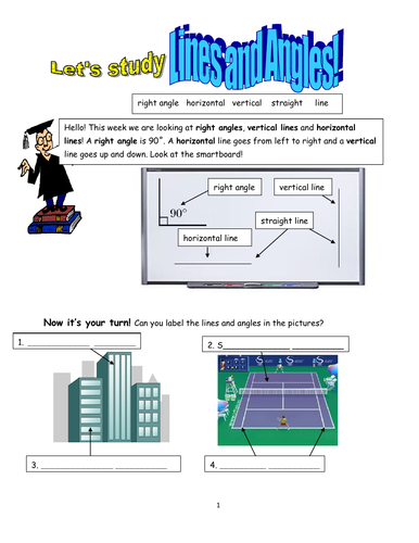 Vertical and Horizontal Lines and Angles!