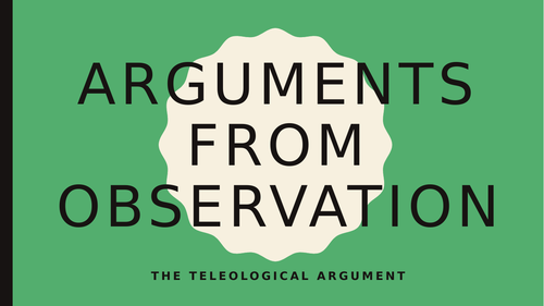 Arguments from Observation Resources