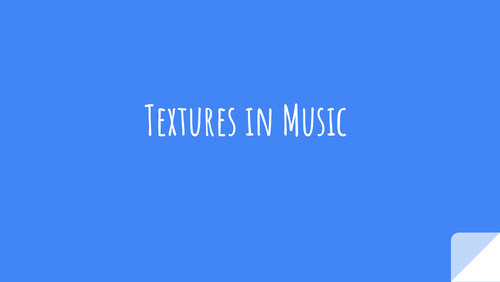 Texture in Music Powerpoint