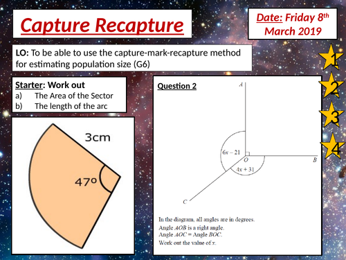 KS4 Capture Recapture - New GCSE Topic