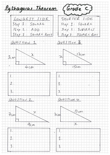 KS3/KS4 Pythagoras Theorem Lesson + Activity