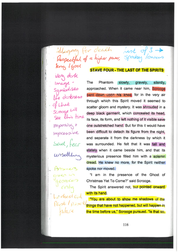Stave 4 – A Christmas Carol Annotated Extract & Analysis Pack: Ignorance, Want, and the Death