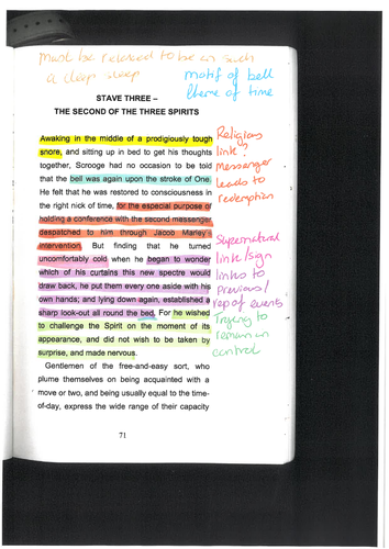 A Christmas Carol Stave 3 Annotated Analysis Pack —The Cratchits, Fezziwig & the Spirit of Christmas