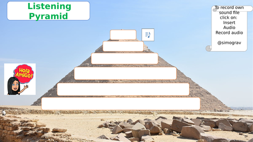 Listening Writing Pyramid Spanish- Los deportes