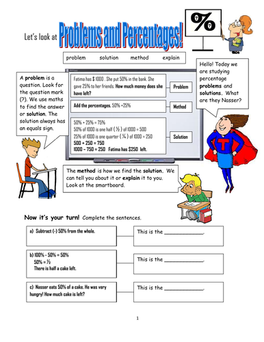 Percentages and Word Problems!