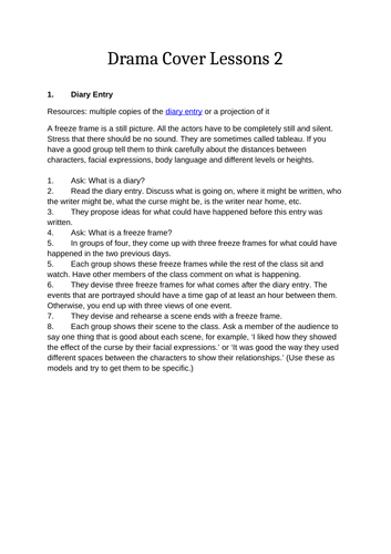 Drama Lessons for Cover or Supply Teachers 2