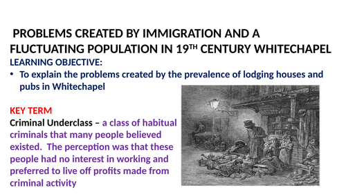 WHITECHAPEL HISTORIC ENVIRONMENT POWERPOINT AND RESOURCES LESSONS 12-14
