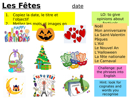 Year 8 French - Dynamo 2 - Module 2 Les Fêtes