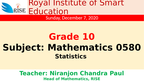 IGCSE and GCE Histogram and Cumulative frequency