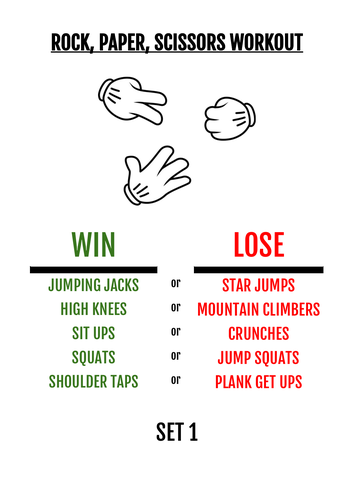 Rock, Paper, Scissors - Fitness Workout
