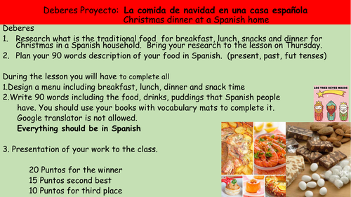 Christmas project- research about Spanish food at Christmas