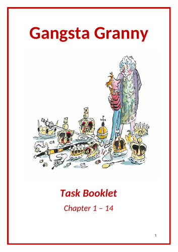 Gangsta Granny Book English Reading X15 Work Tasks Chapters 1 14 