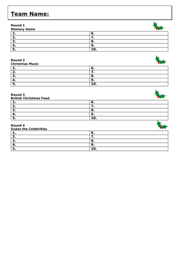 FREE Christmas Quiz  (Suitable for EFL TEFL Tutor Time)