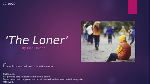 'The Loner' by Julie Holder