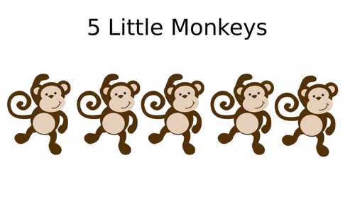 5 little monkey clipart
