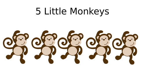 5 Little Monkey Clipart