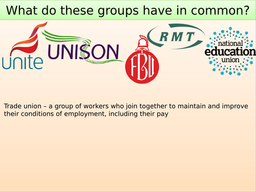 A-level Economics Trade unions