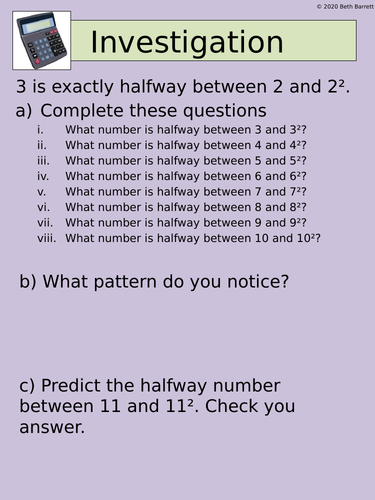 Maths Investigation - Indices